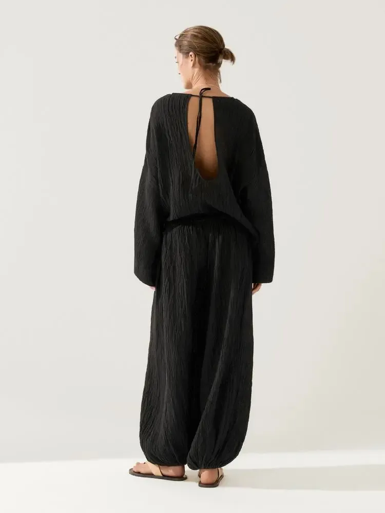 Льняные брюки Саруэль MASSIMO DUTTI Льняные брюки Саруэль MASSIMO DUTTI