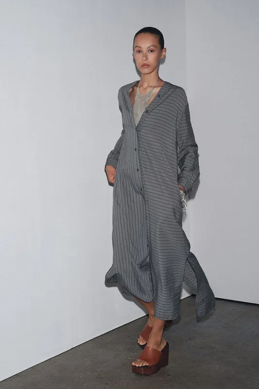 Платье-рубашка в полоску