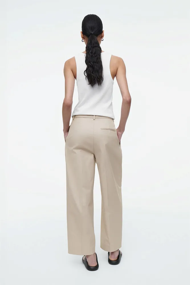 Хлопковые брюки со складками COS