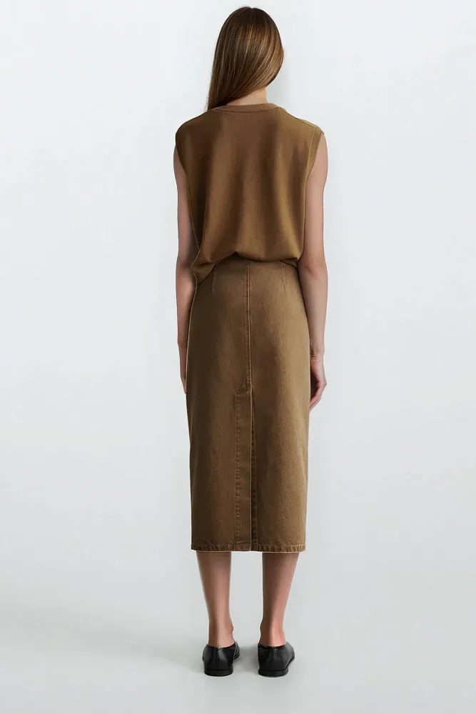 Прямая джинсовая юбка-миди COS