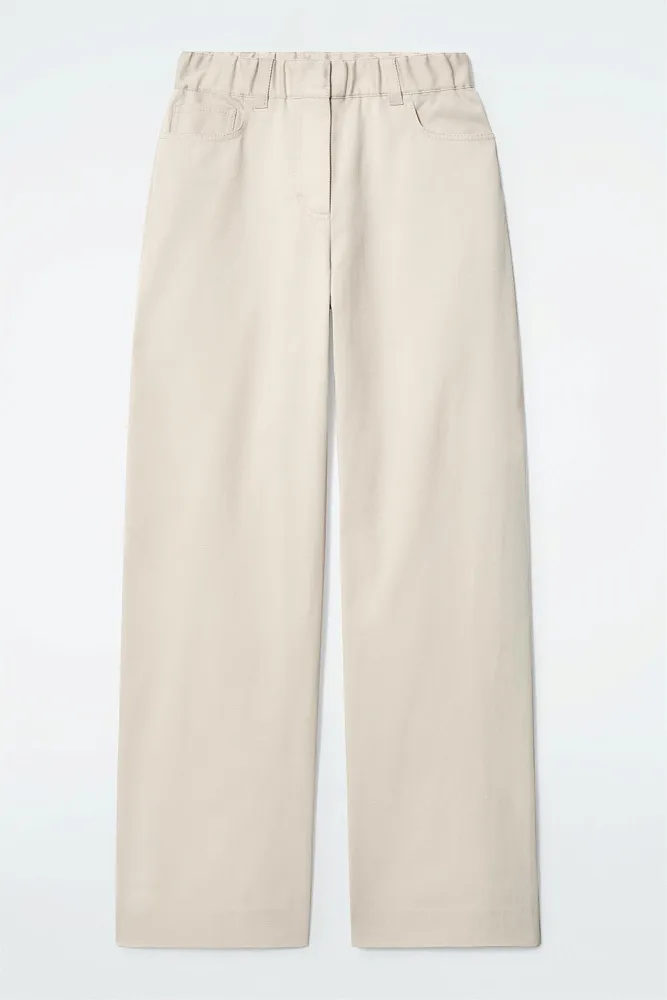 Широкие хлопковые брюки COS
