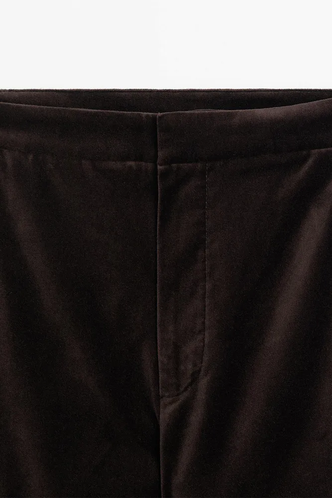 Брюки-клеш из бархата MASSIMO DUTTI