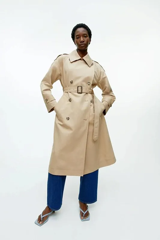 Тренч из льна и хлопка