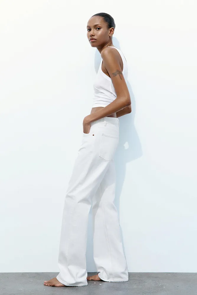 Широкие джинсы TRF со средней посадкой ZARA