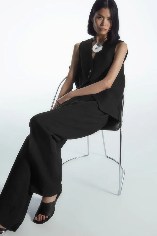 Брюки из смесового льна COS