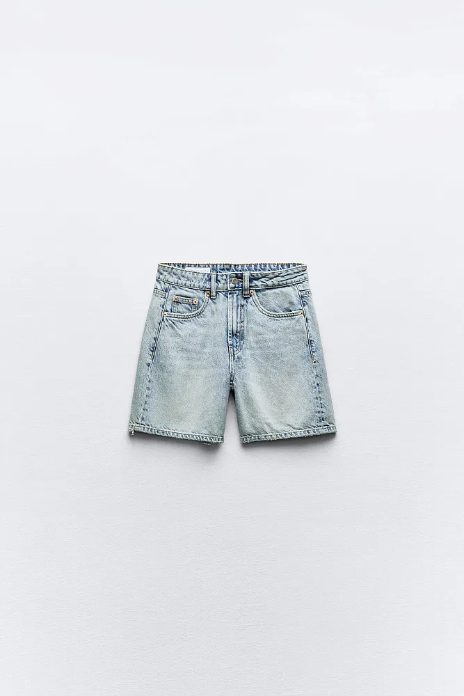 Джинсовые шорты-бермуды ZARA