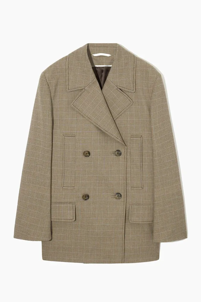 Двубортный пиджак в клетку COS