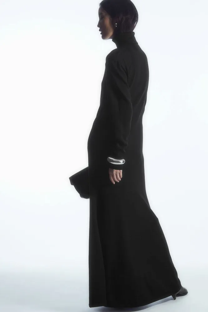 Платье макси из шерсти мериноса COS