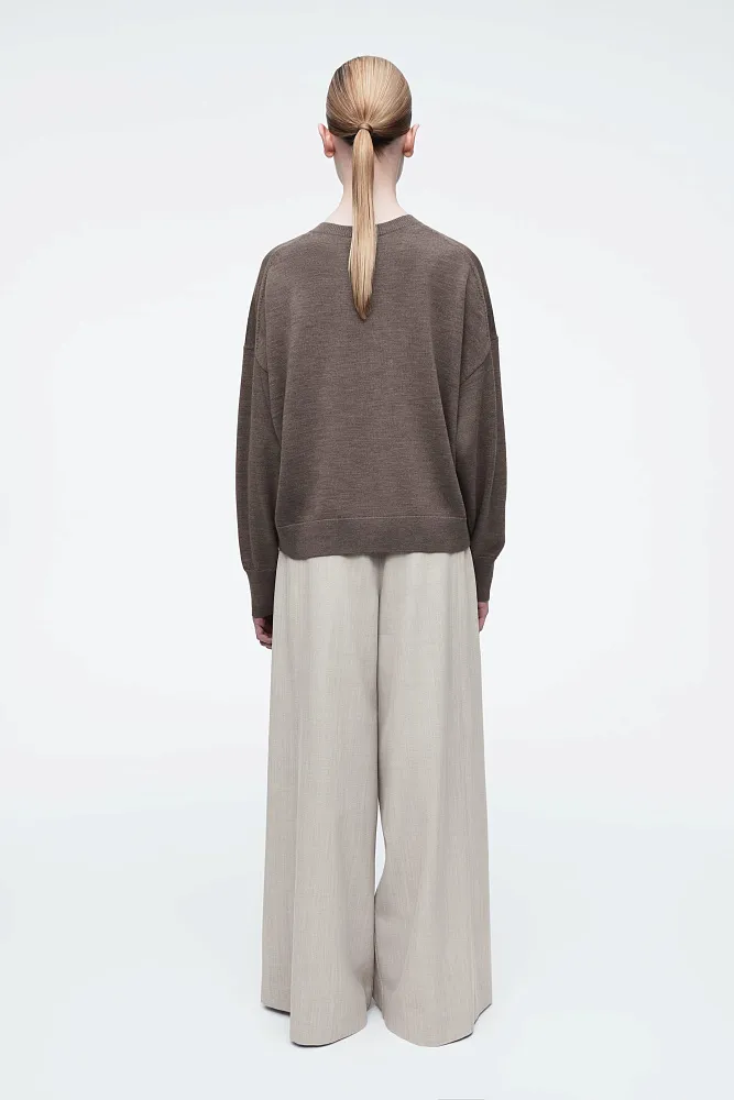 Кардиган из шерсти мериноса с круглым вырезом COS