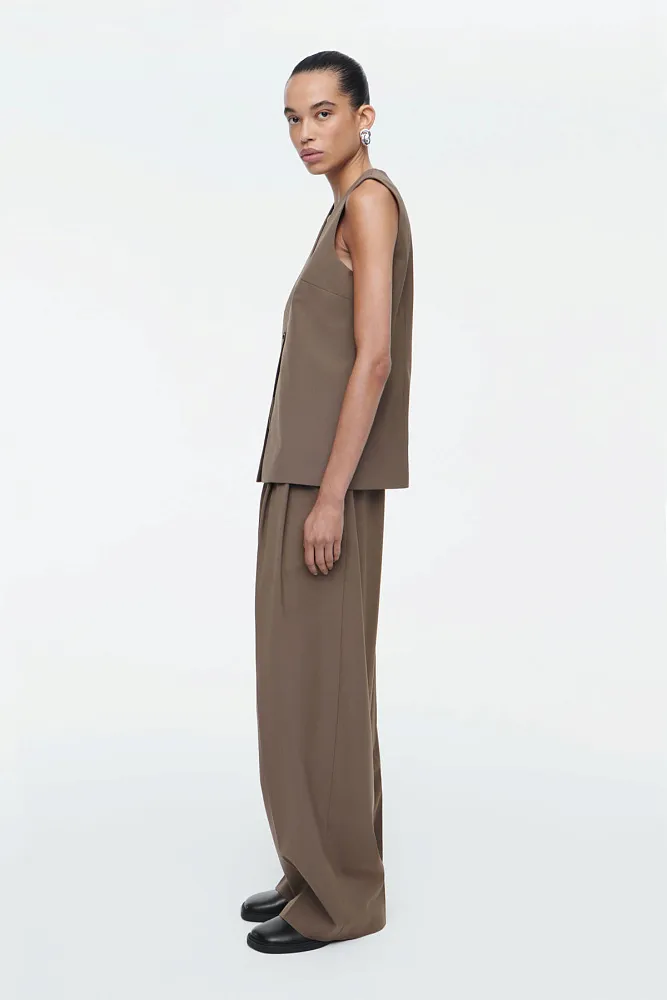 Удлиненный жилет из твила COS