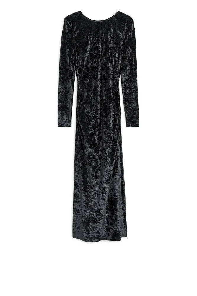 Бархатное платье с завязками ARKET