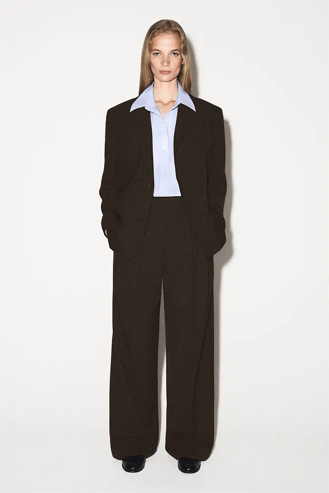 Широкие брюки из твила COS