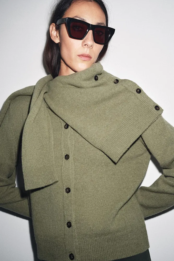 Кардиган из кашемира и шерсти ZARA