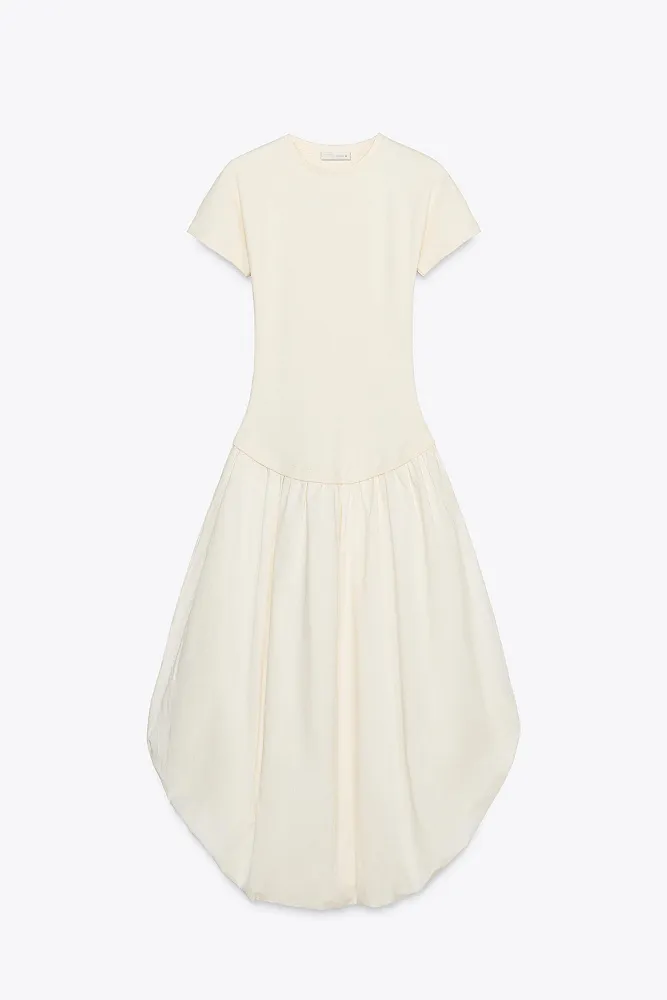 Комбинированное платье ZARA