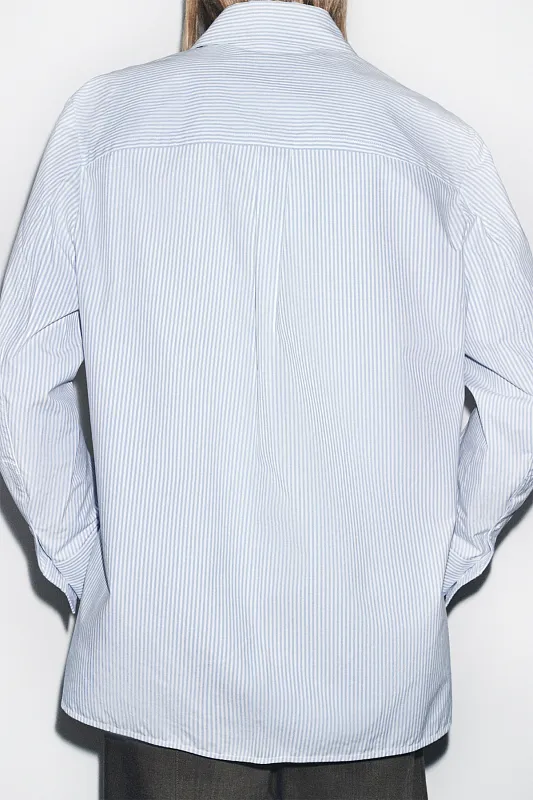 Рубашка в полоску с карманами ZARA Рубашка в полоску с карманами ZARA