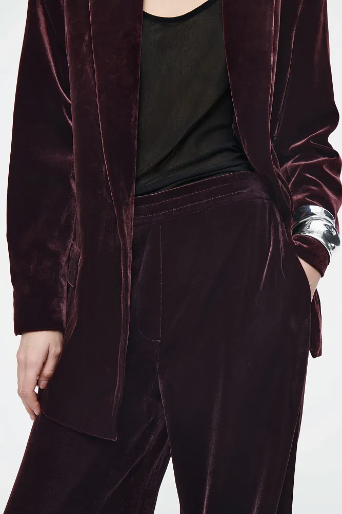 Брюки из шелка и бархата COS