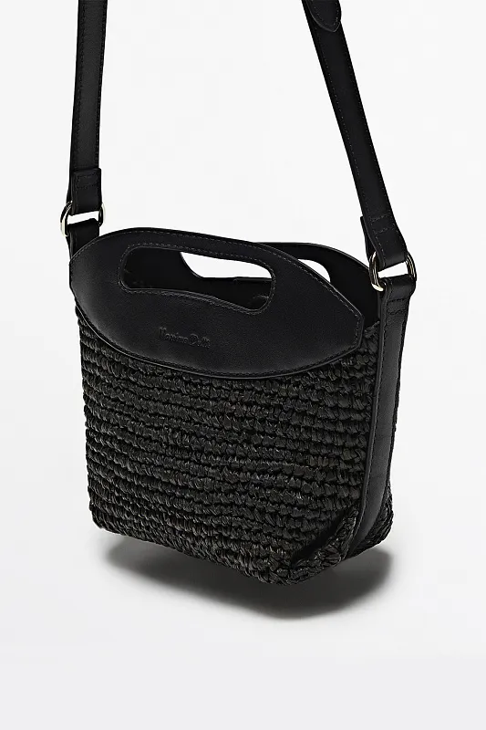 Сумка мини кроссбоди из рафии MASSIMO DUTTI Сумка мини кроссбоди из рафии MASSIMO DUTTI