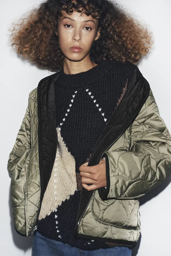 Двусторонняя стеганая куртка ZARA