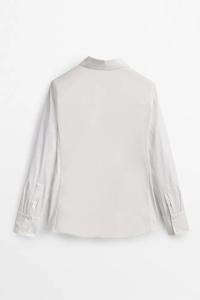 Рубашка из эластичного поплина MASSIMO DUTTI