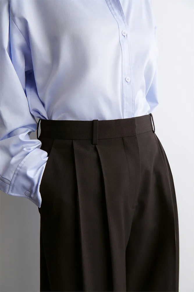 Широкие брюки из твила COS