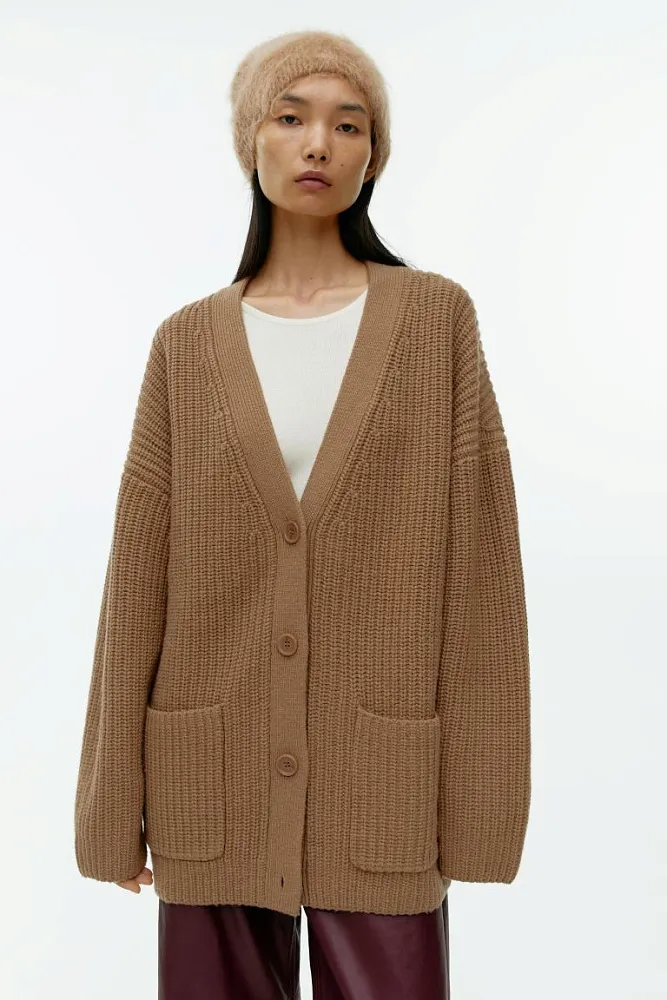 Свободный шерстяной кардиган ARKET