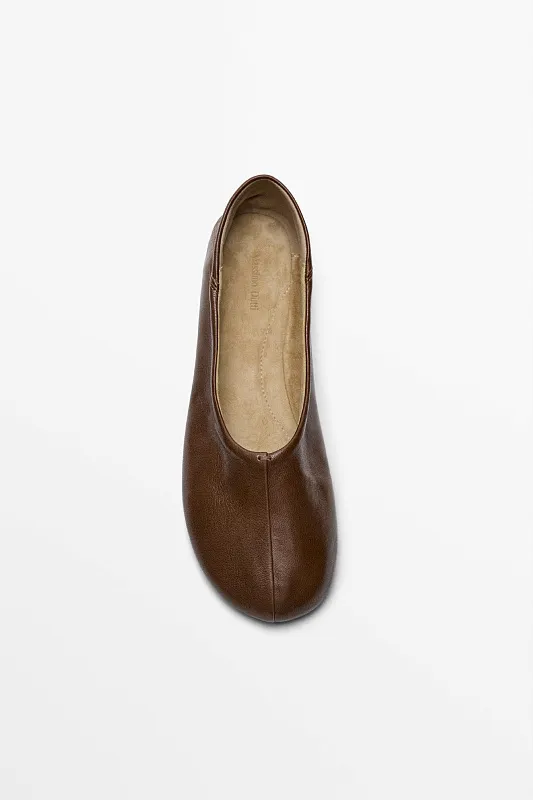 Балетки из мягкой кожи MASSIMO DUTTI Балетки из мягкой кожи MASSIMO DUTTI