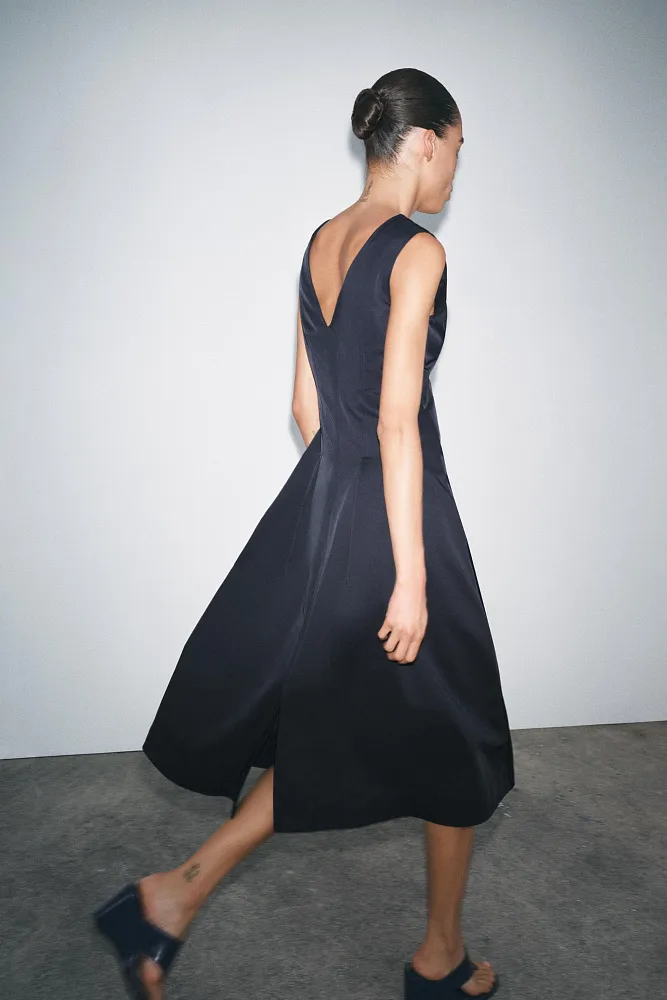 Платье-миди на молнии ZARA