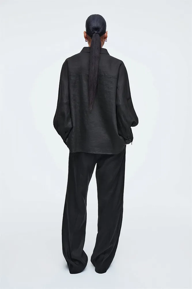 Льняные брюки на завязках COS