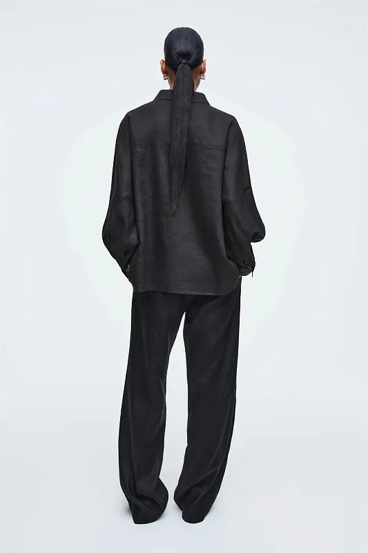 Льняные брюки на завязках COS   Льняные брюки на завязках COS