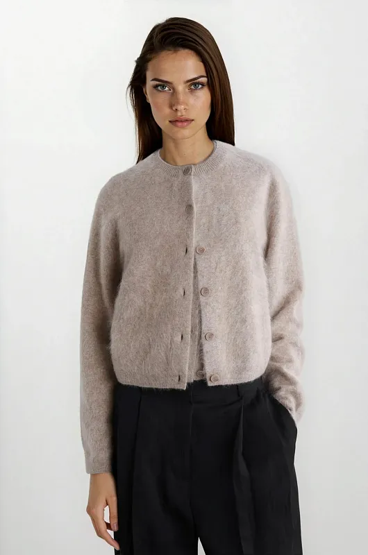 Кашемировый кардиган с начесом