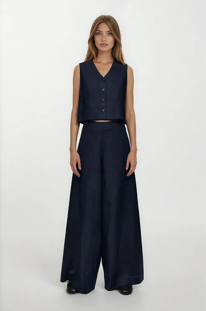 Укороченный льняной жилет COS