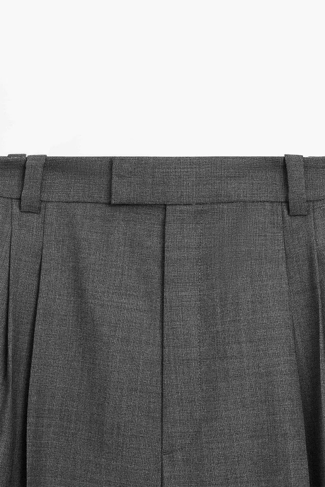 Прямые шерстяные брюки MASSIMO DUTTI