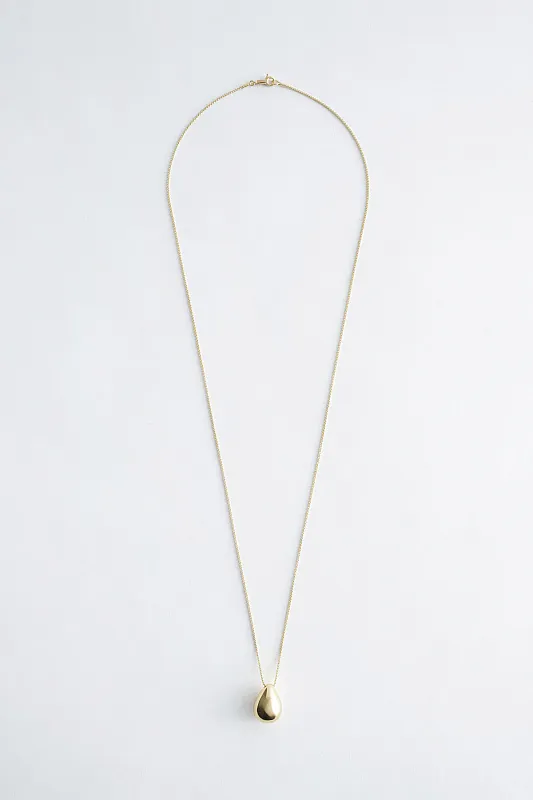Длинное колье-цепочка с подвеской-каплей