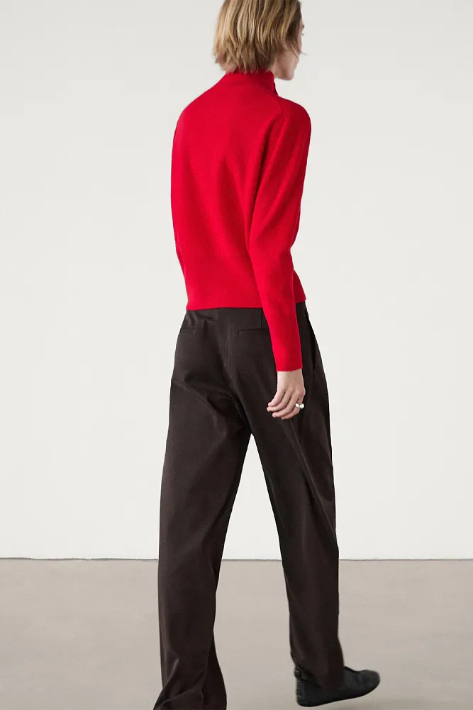 Кардиган из шерсти с воротником-стойкой MASSIMO DUTTI