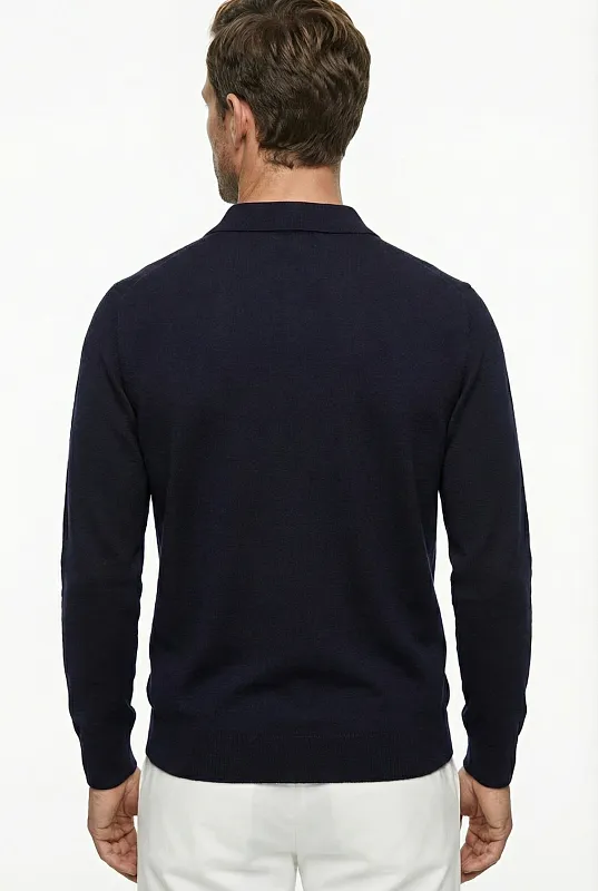 Джемпер-поло из шерсти мериноса ARKET Джемпер-поло из шерсти мериноса ARKET