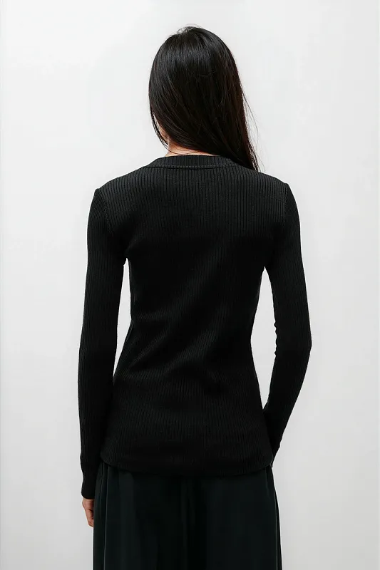 Хлопковый лонгслив в рубчик ARKET Хлопковый лонгслив в рубчик ARKET