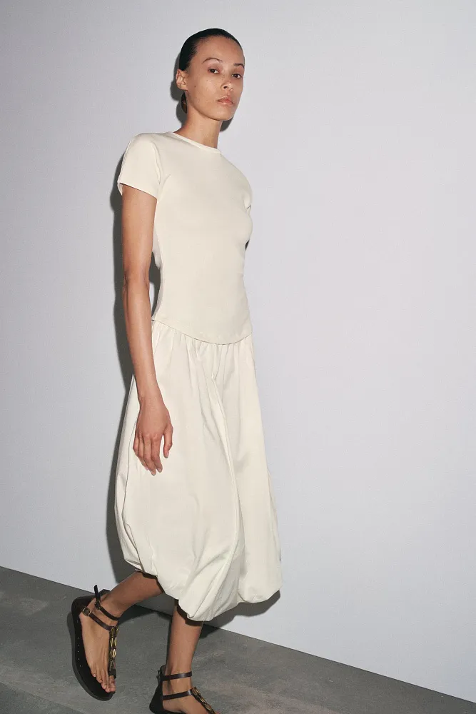 Комбинированное платье ZARA