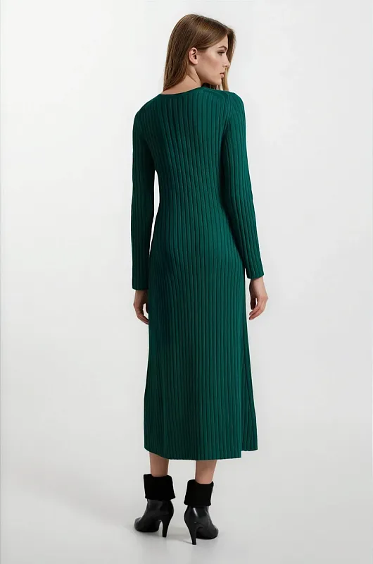 Расклешенное платье миди в рубчик & OTHER STORIES Расклешенное платье миди в рубчик & OTHER STORIES