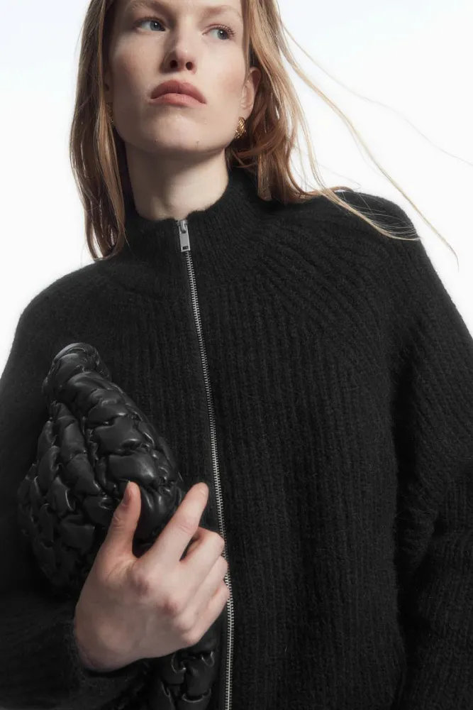 Кардиган на молнии из альпаки COS