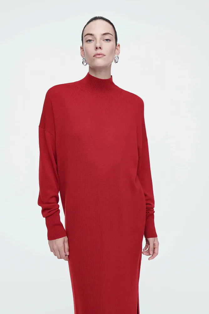 Платье-водолазка из мериносовой шерсти COS