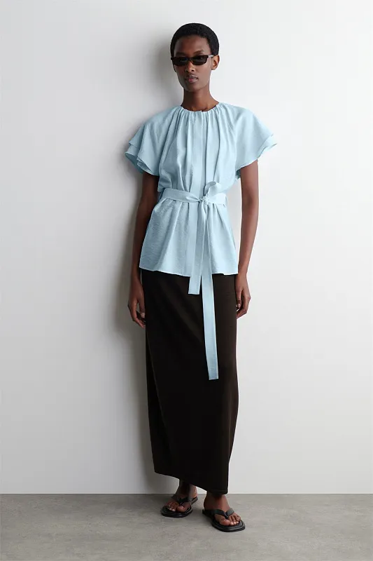 Многослойная блуза с поясом COS   Многослойная блуза с поясом COS