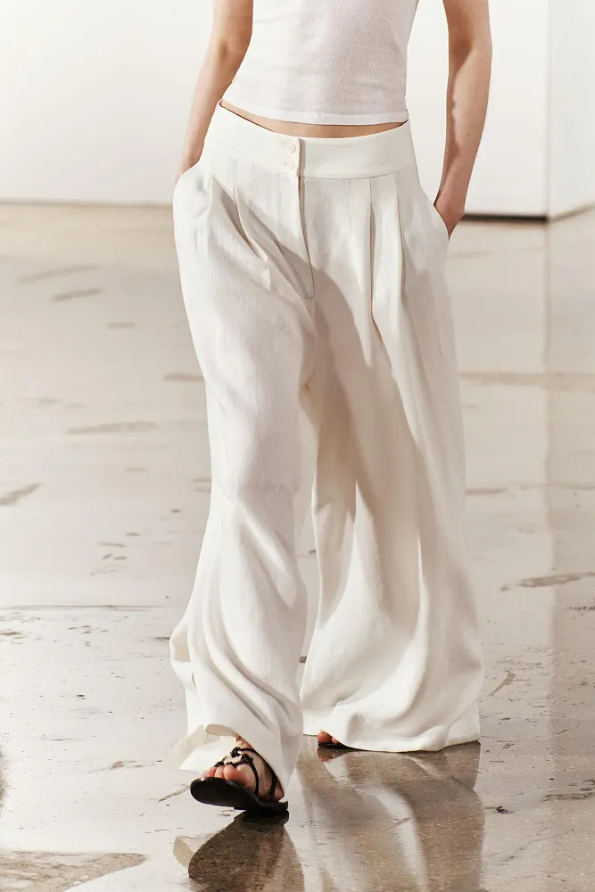 Льняные брюки ZARA