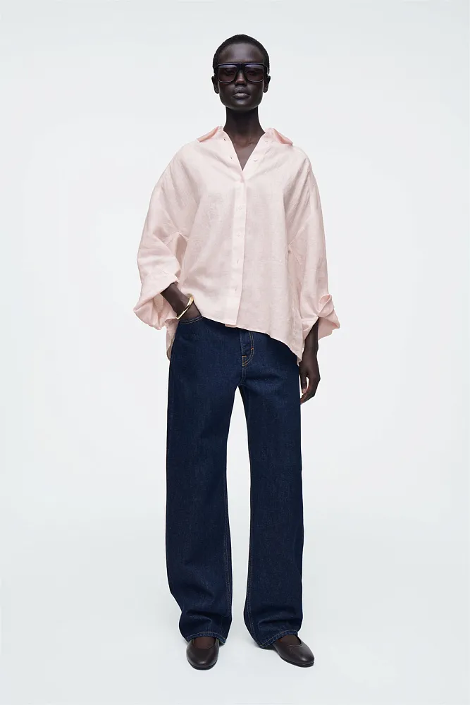 Льняная рубашка свободного кроя COS