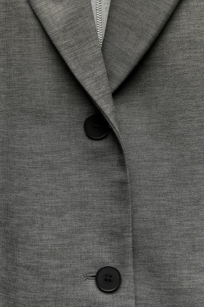 Комбинированный пиджак с капюшоном ZARA