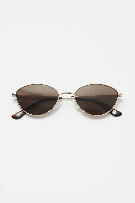 Овальные солнцезащитные очки в металлической оправе & OTHER STORIES   Овальные солнцезащитные очки в металлической оправе & OTHER STORIES
