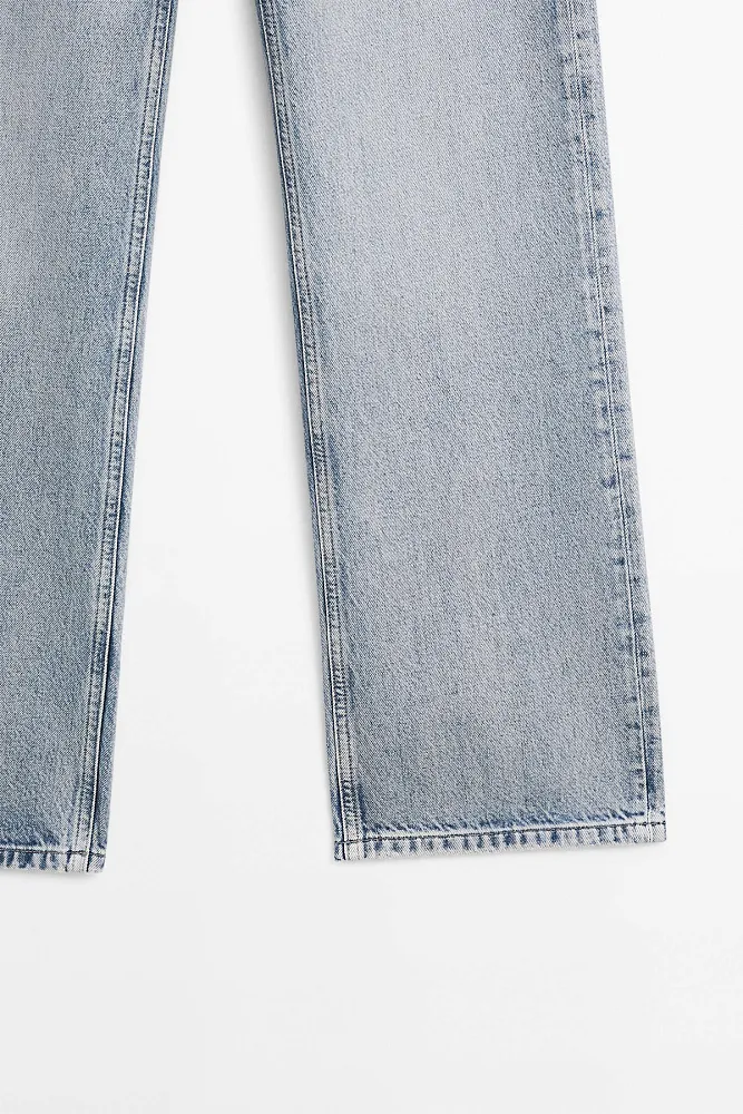 Широкие джинсы со средней посадкой MASSIMO DUTTI