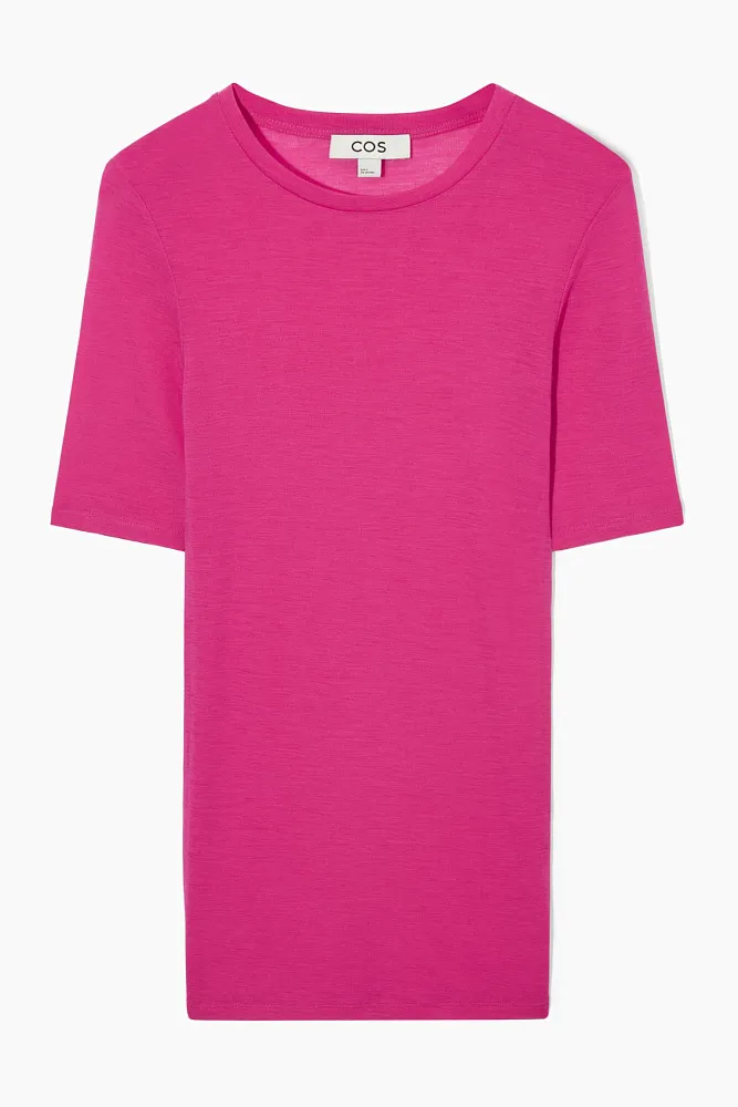 Футболка из тонкой шерсти мериноса COS
