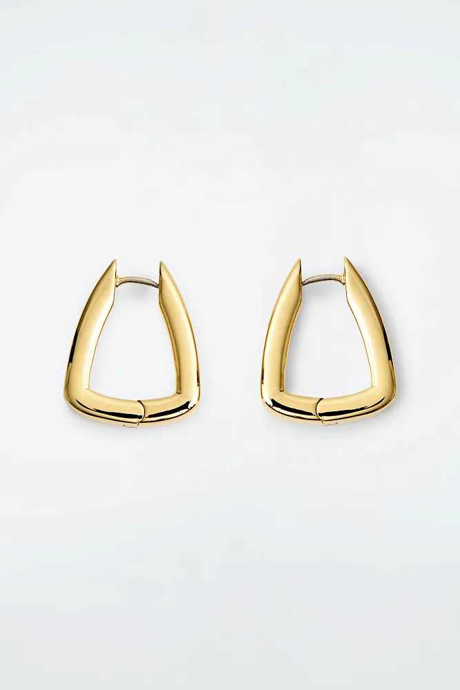 Квадратные серьги-кольца COS