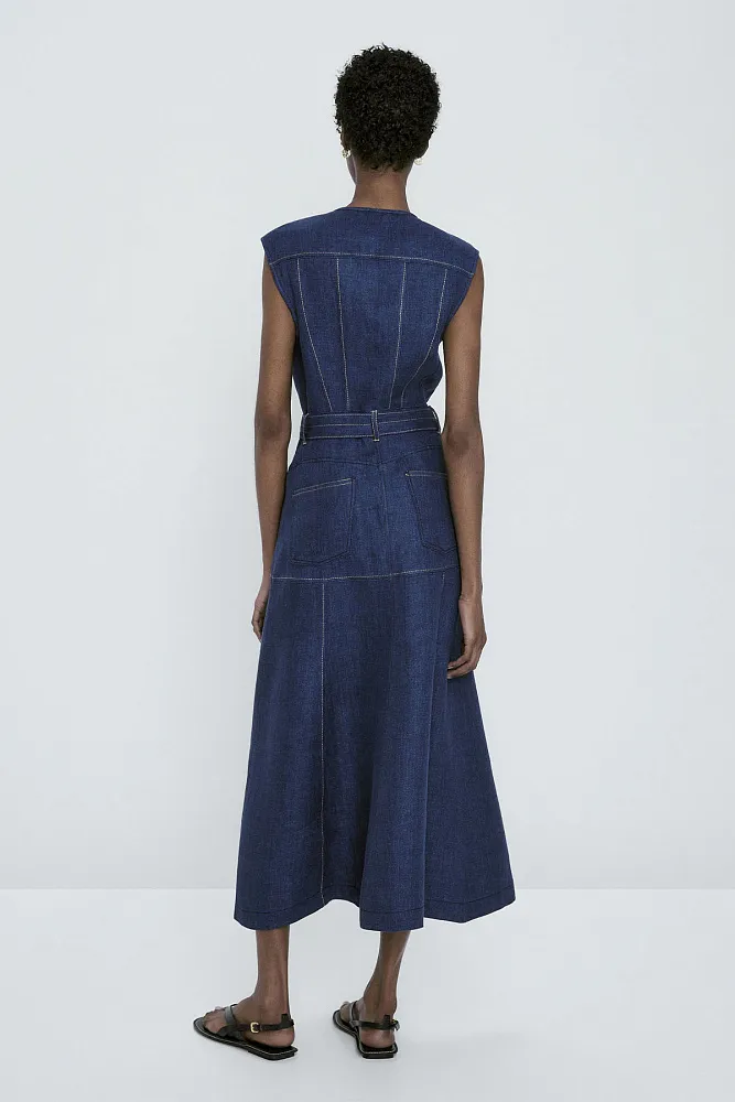 Платье льняное MASSIMO DUTTI