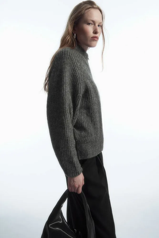 Кардиган на молнии из альпаки COS